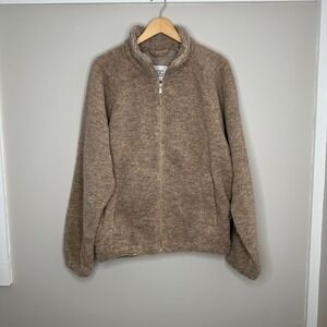 BDG Urban Outfitters Ivory Fleece Zip‎ Up Jacket Women's Medium Sherpa Coat NWT
